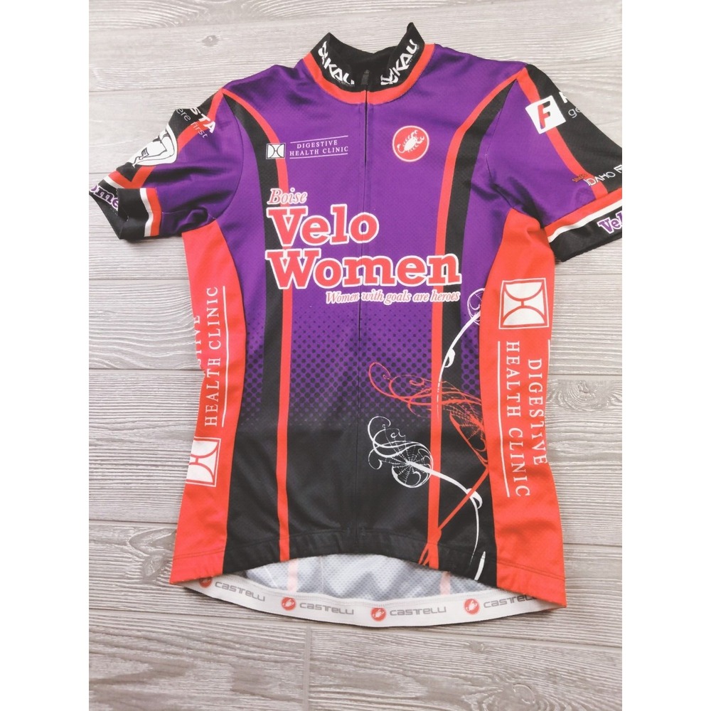 Castelli Womens Cycling Jersey Purple Giro d'Italia Climber's W Size S Full Zip